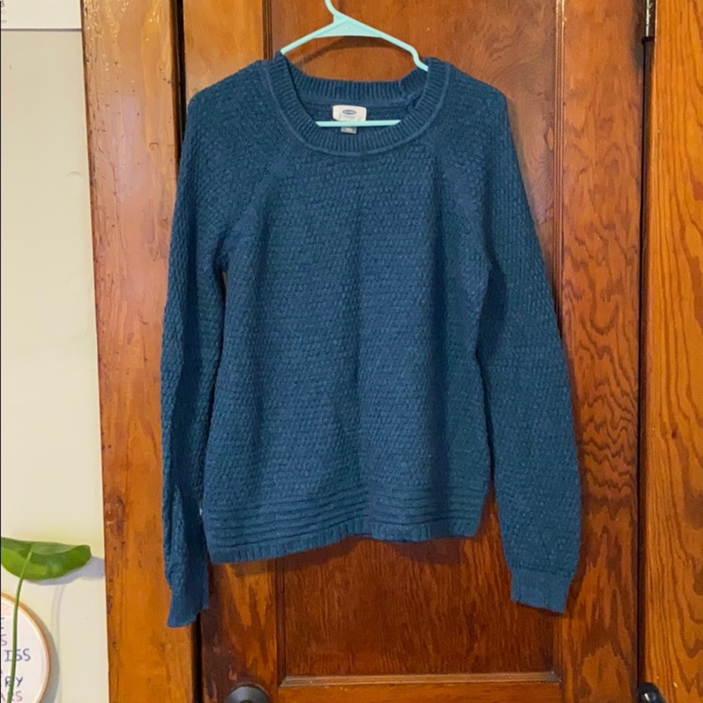 Old Navy teal knit sweater